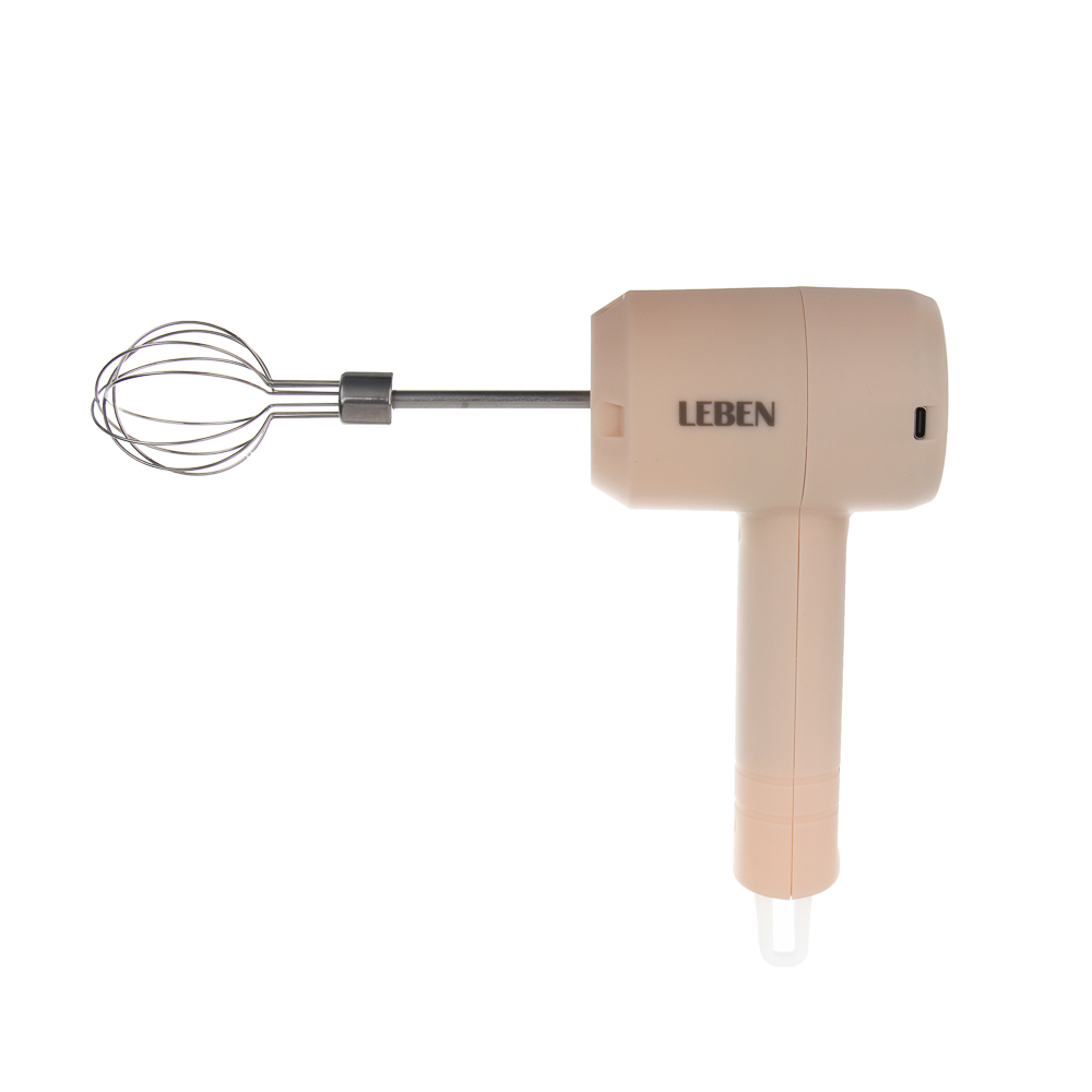 LEBEN Миксер беспроводной, 3 скорости, 20Вт, 800мАч, пластик, нерж.сталь, арт.№ 269-081