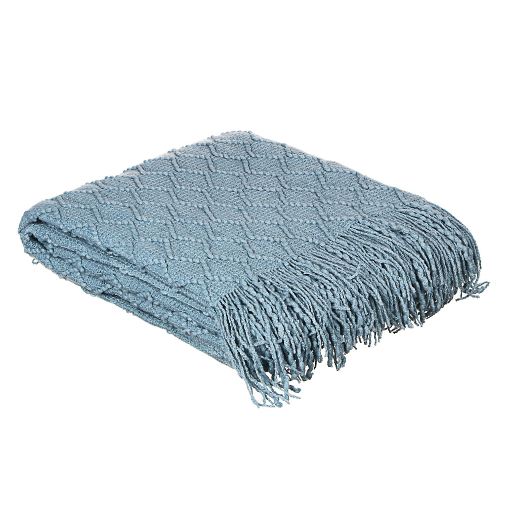 PROVANCE Мятный Латте Плед с рельефным узором 130х170см, 100% акрил, 3 цвета, арт.№ 488-037