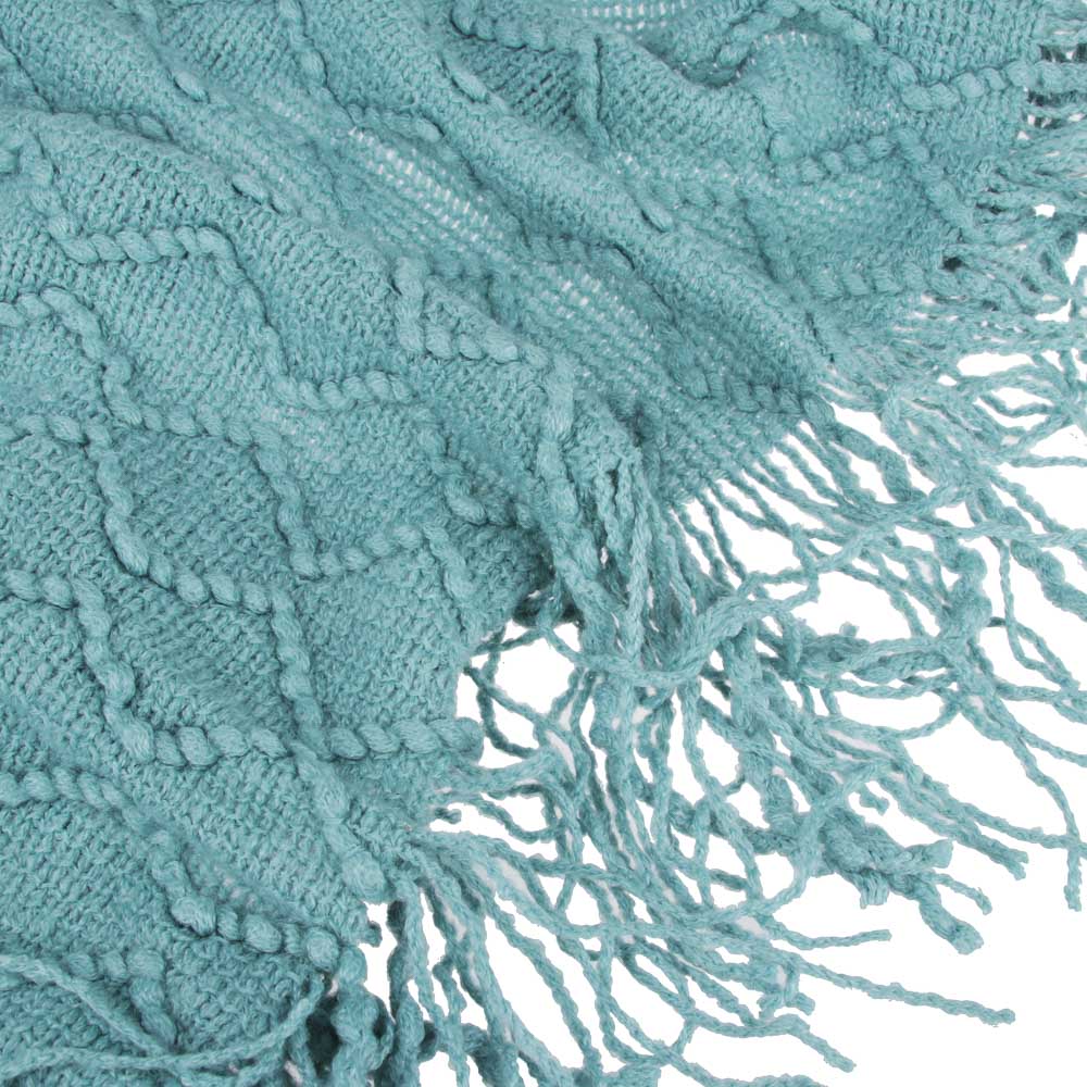 PROVANCE Мятный Латте Плед с рельефным узором 130х170см, 100% акрил, 3 цвета, арт.№ 488-037