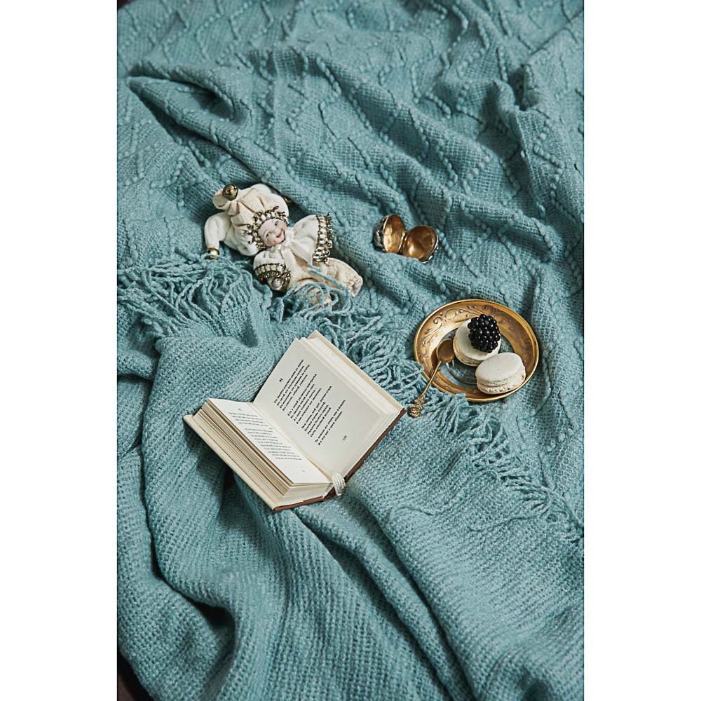 PROVANCE Мятный Латте Плед с рельефным узором 130х170см, 100% акрил, 3 цвета, арт.№ 488-037