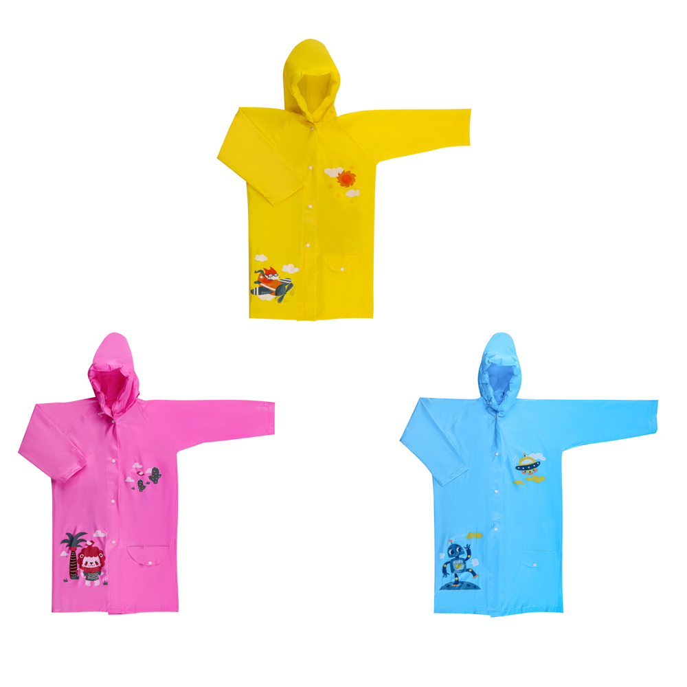 INBLOOM Дождевик детский, S:45x76, M:47x82, L:50x86, ПВХ 100мкм, арт.№ 188-061