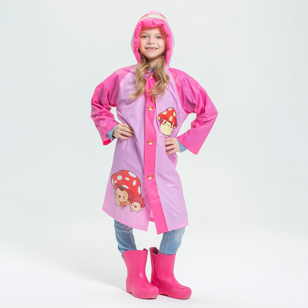 INBLOOM Дождевик детский, S:45x76, M:47x82, L:50x86, ПВХ 100мкм, арт.№ 188-061