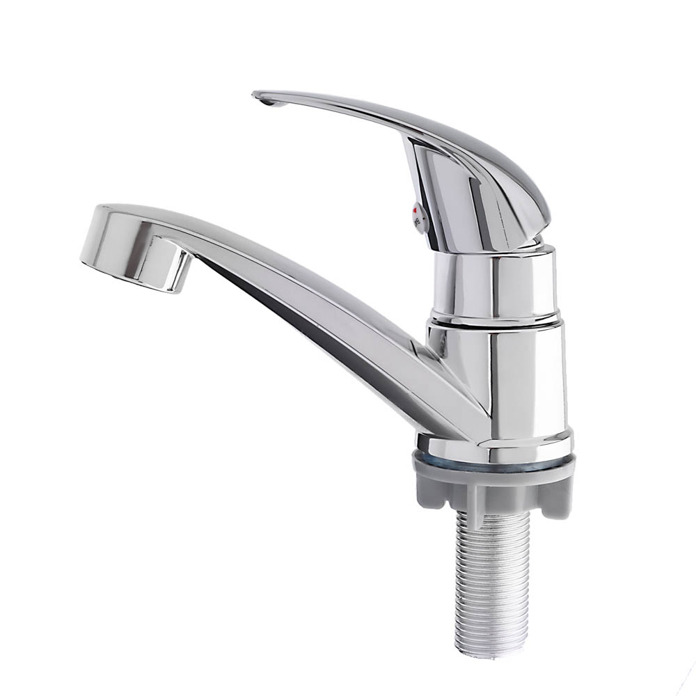 СоюзКран Смеситель для раковины, на хол. воду, кер. картридж 25мм, хром, металлопластик, SK02-M120, арт.№ 567-124