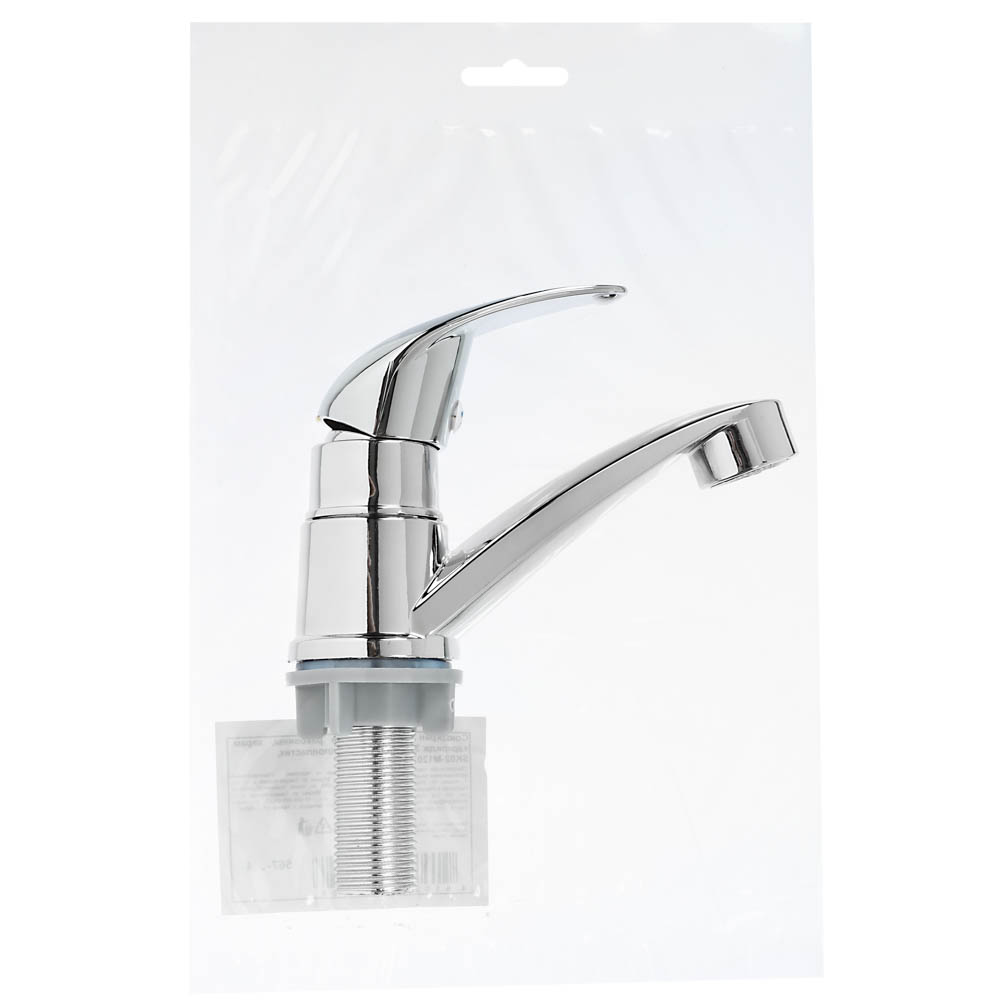 СоюзКран Смеситель для раковины, на хол. воду, кер. картридж 25мм, хром, металлопластик, SK02-M120, арт.№ 567-124