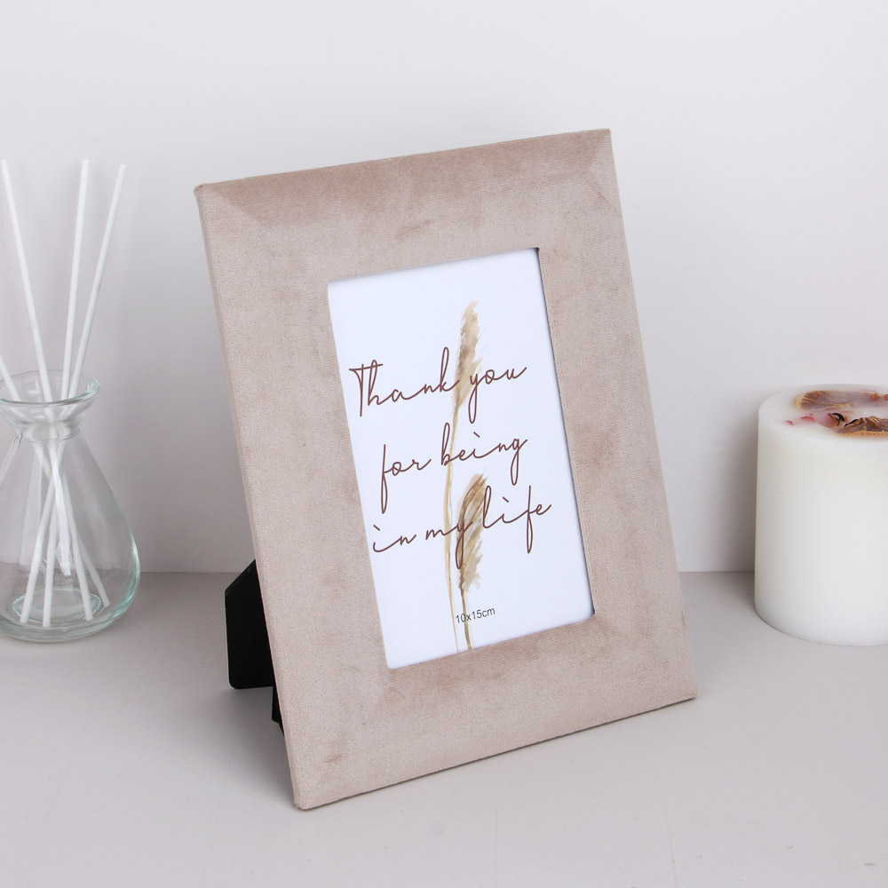 Фоторамка, 10х15 см, МДФ, вельвет, арт.12, арт.№ 520-015