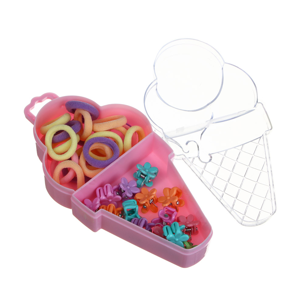 Набор детских резинок и крабиков BY Русские супергерои в футляре, полиэстер, пластик, арт.№ 316-371