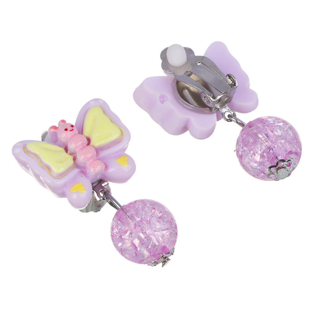 Набор детской бижутерии BY Русские супергерои: браслет, кольцо, крабики 2шт, клипсы, 3 дизайна, арт.№ 316-375