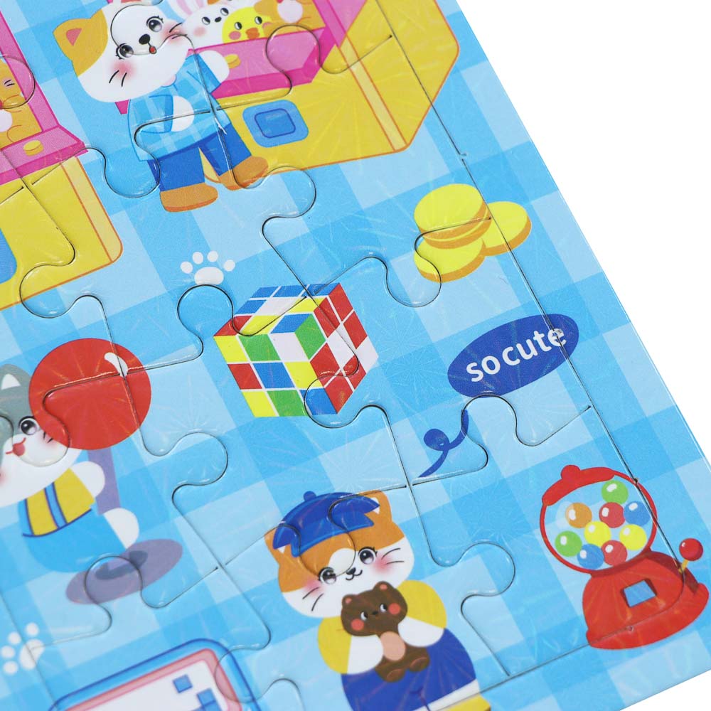 Набор для творчества пазл с наклейками, 18,5х24,5см, бумага, 4 дизайна, арт.№ 283-244