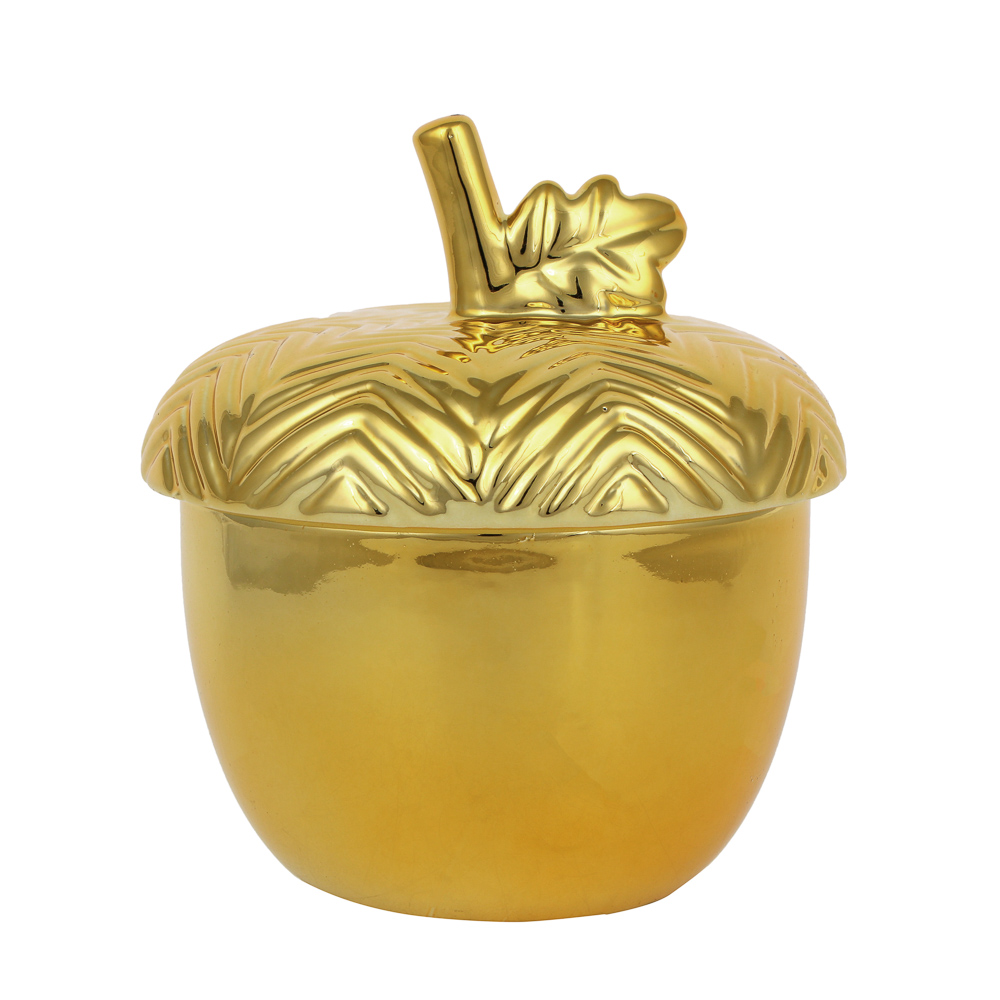 Подставка для мелочей декоративная, 11х13 см, керамика, цвет золотой, арт.№ 504-829