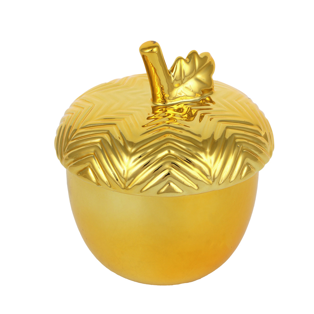 Подставка для мелочей декоративная, 11х13 см, керамика, цвет золотой, арт.№ 504-829