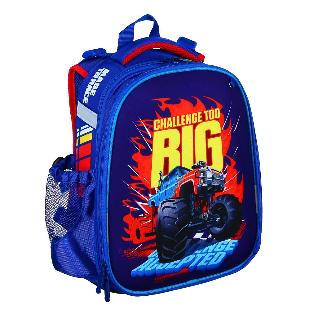 ТУ БИГ Рюкзак школьный жесткий 38х28х15см, 2 отд.,2карм.,эргон.спинка, лямки рег.по росту, ПЭ, арт.№ 254-457