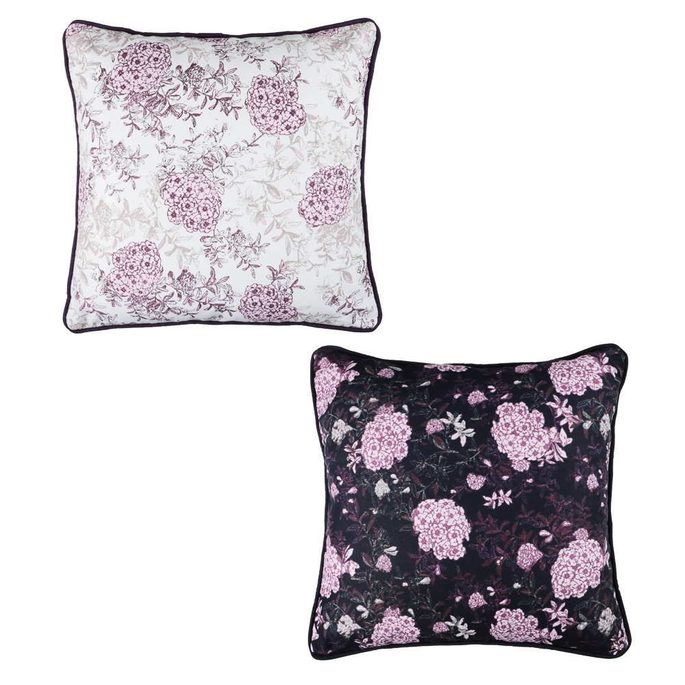 PROVANCE Флоксы Чехол для подушки 40х40см, 100% хлопок, 2 дизайна, арт.№ 497-045