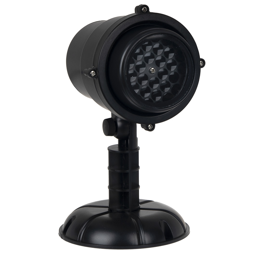 СНОУ БУМ Проектор "Вальс снежинок", 4LED*бел/шамп., 20х10см, 2 насадки, дальность 5-10м, 12В, 220В, арт.№ 351-710