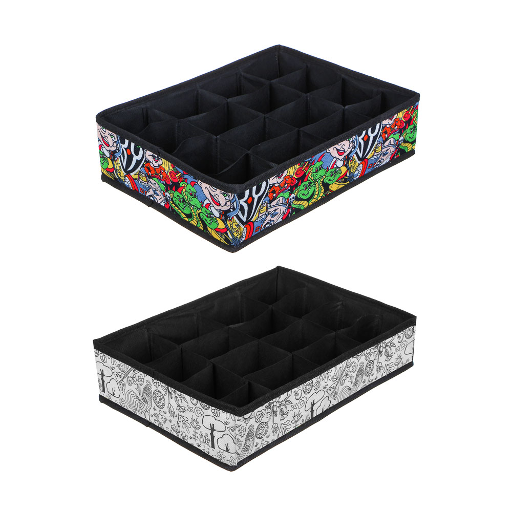 BY В ГОСТЯХ У СКАЗКИ Органайзер для мелочей, 16 секций, 35х27хh9см, 2 дизайна, арт.№ 457-580