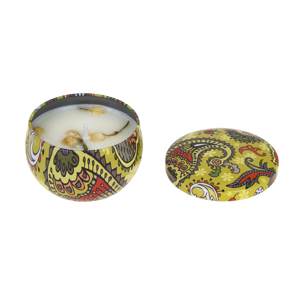 LADECOR Свеча ароматическая с декором, парафин, 6 видов, арт.3, арт.№ 508-649