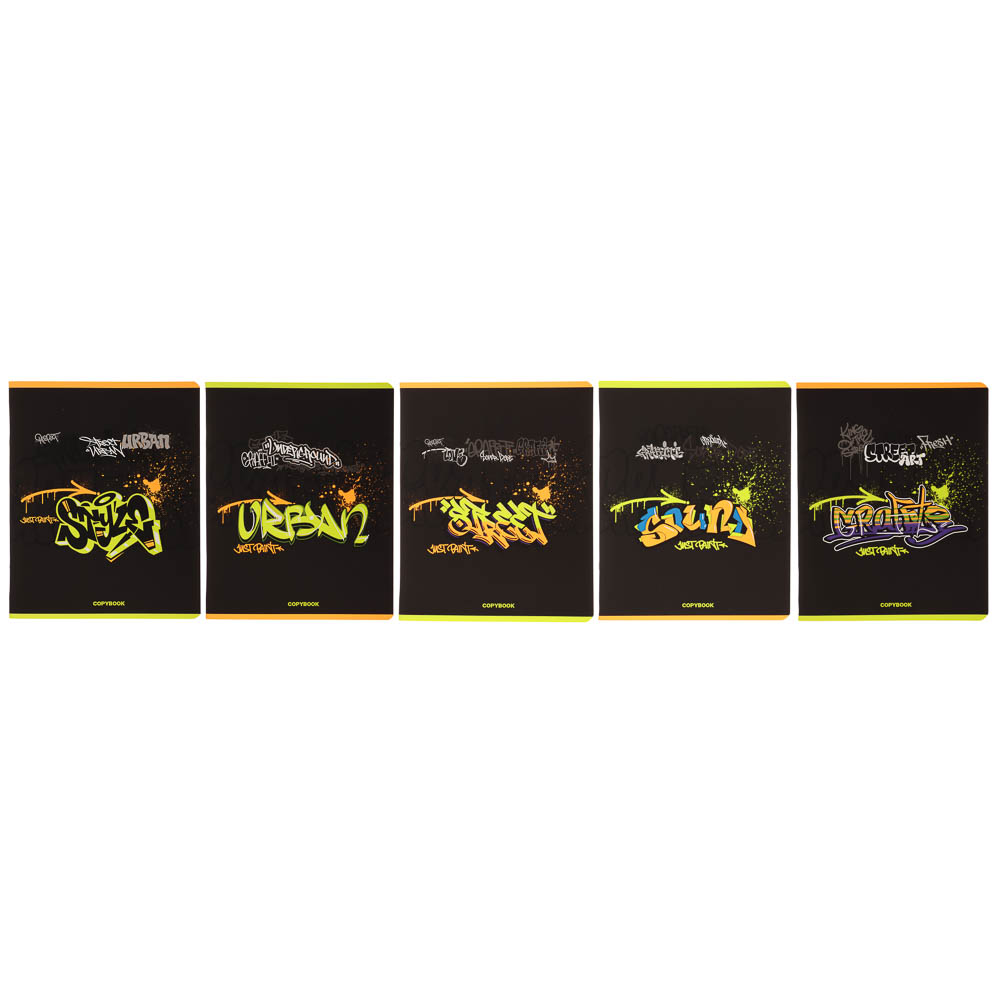 Тетрадь 48л., А5, в клетку, офсет, обл.мел.картон, скрепка, софт тач, микс, арт.№ 578-178