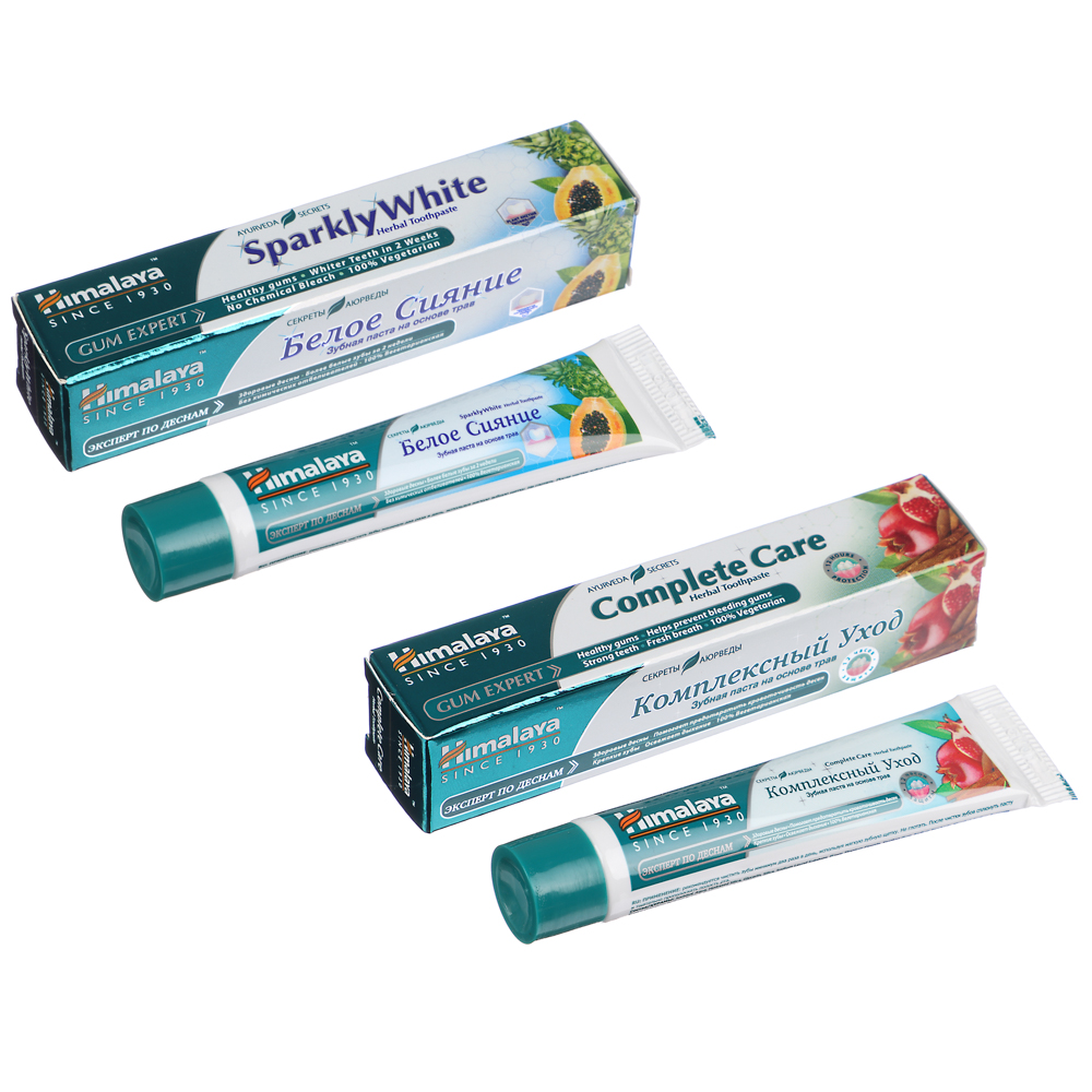 Зубная паста HIMALAYA Комплексный уход / Белое сияние, 10гр, арт.№ 981-048