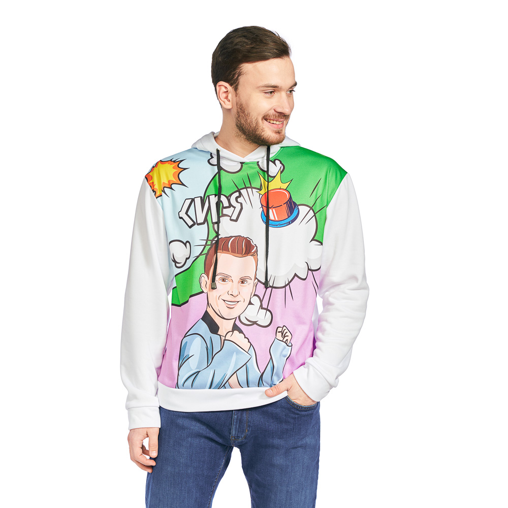 Джемпер для взрослых "КИРЯ", размер M, Футер (100% полиэстер), 4 дизайна, арт.№ 006-016