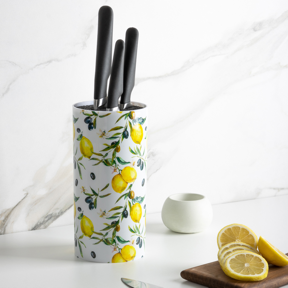 VETTA Подставка для ножей "Лимоны", h=22см, полипропилен, арт.№ 803-356