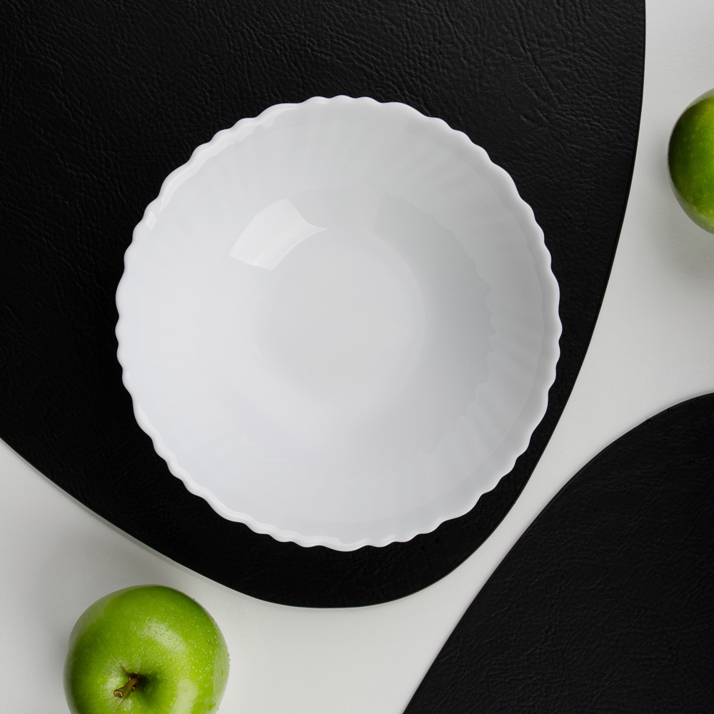 MILLIMI Бьянко Салатник, опаловое стекло, 19см, арт.№ 818-427