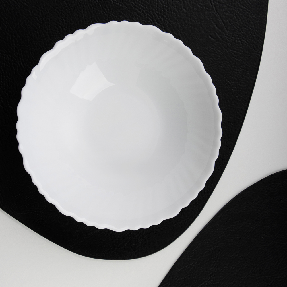 MILLIMI Бьянко Салатник, опаловое стекло, 19см, арт.№ 818-427