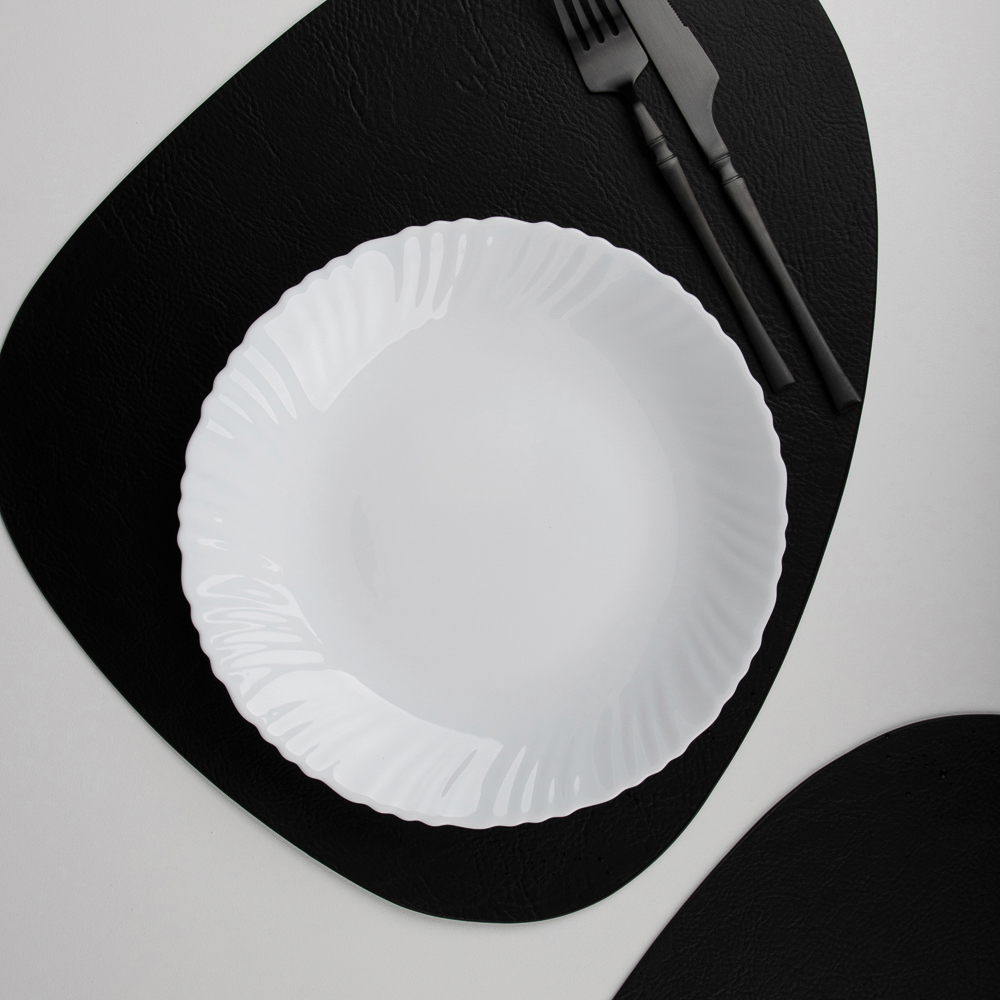 MILLIMI Бьянко Тарелка подстановочная, опаловое стекло, 24см, арт.№ 818-446