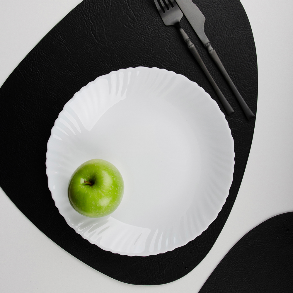 MILLIMI Бьянко Тарелка подстановочная, опаловое стекло, 24см, арт.№ 818-446