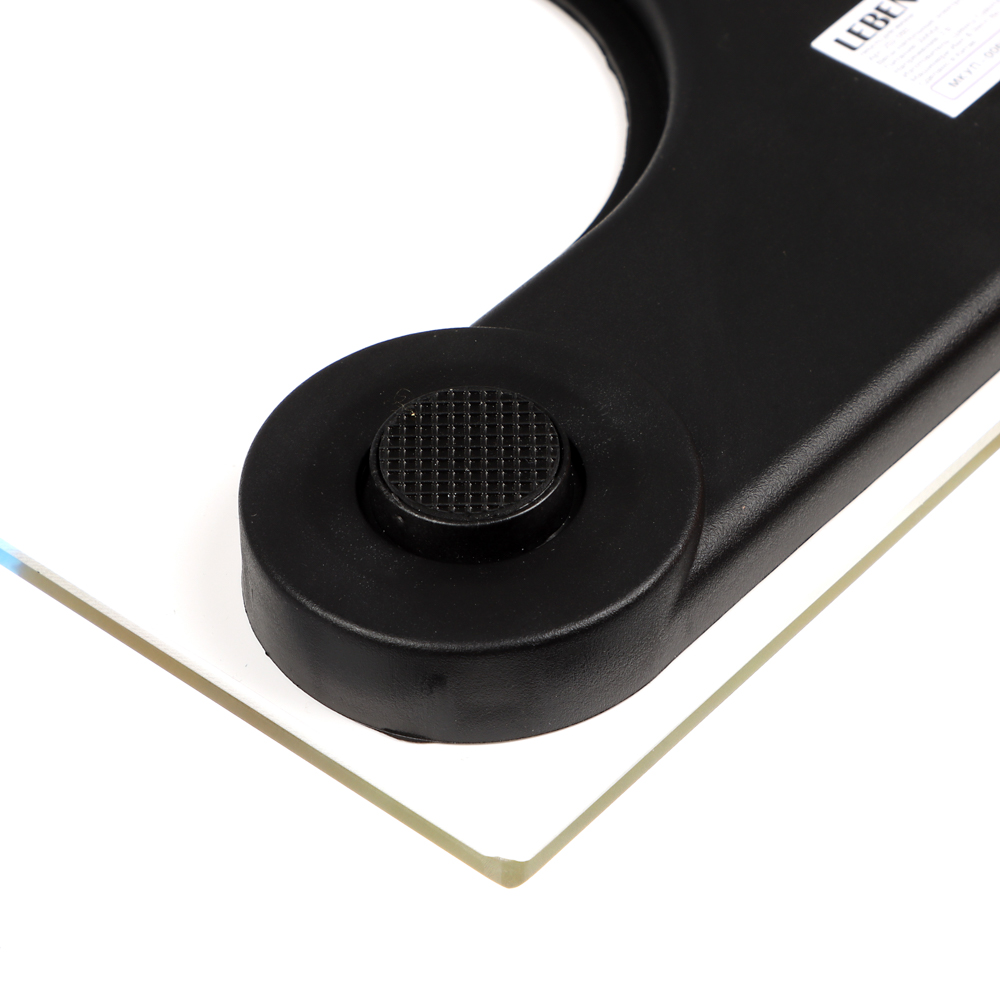 LEBEN Весы напольные электронные "Релакс", ЖК-дисплей, макс. нагр.до 180кг, 28х28х0,5см, арт.№ 252-093