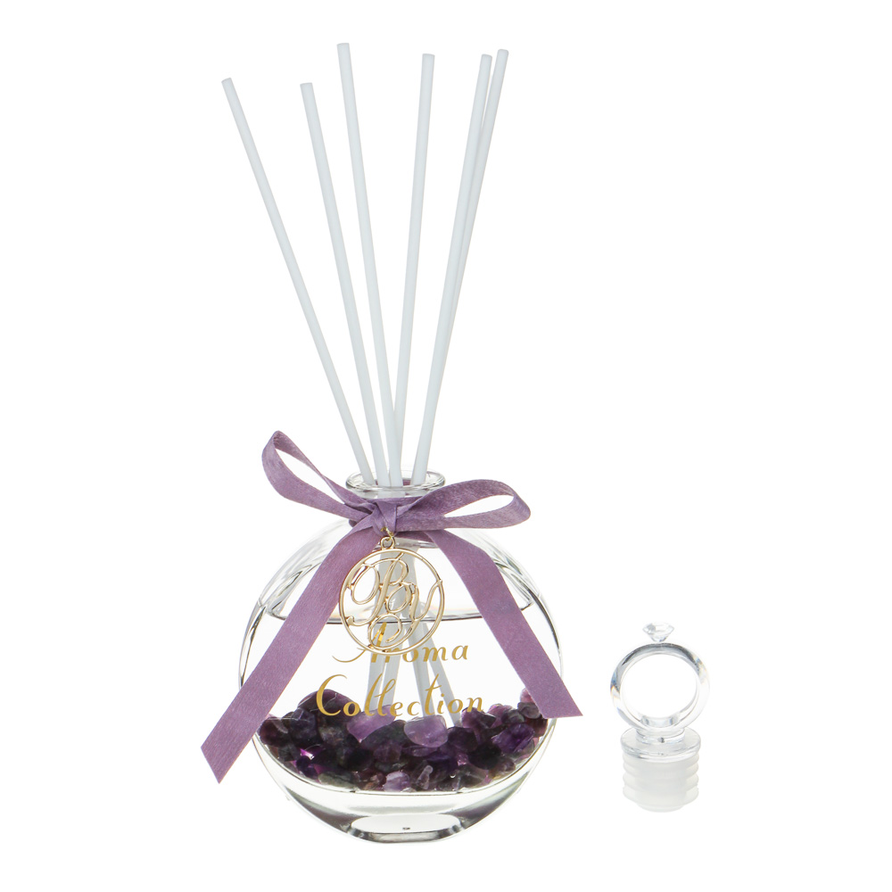 BY Аромадиффузор в декоративном флаконе с декором, 120 мл, аромат (PEONY AND RED SUEDE), арт.№ 412-142