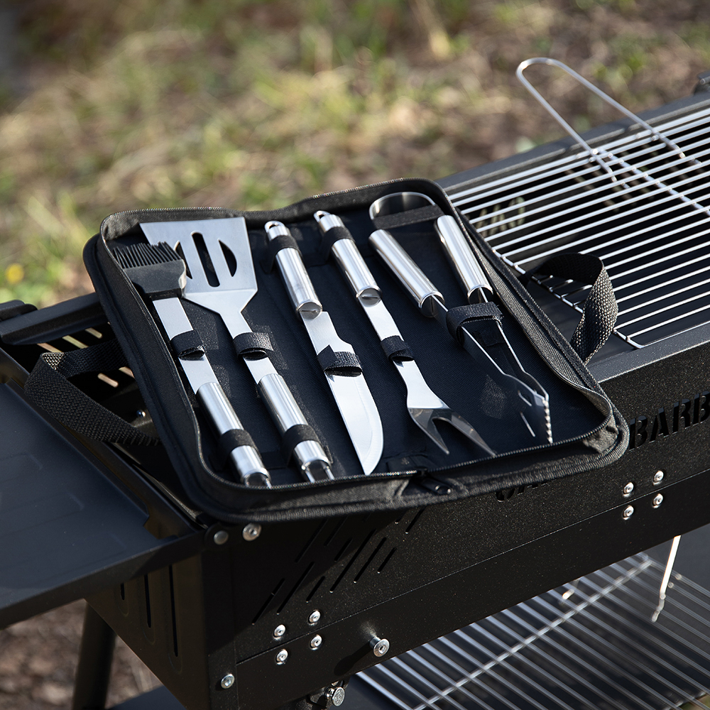 Набор для гриля 5 в 1 тм GRILLBOOM, нерж. сталь 420/410, в защитном чехле, арт.№ 101-013