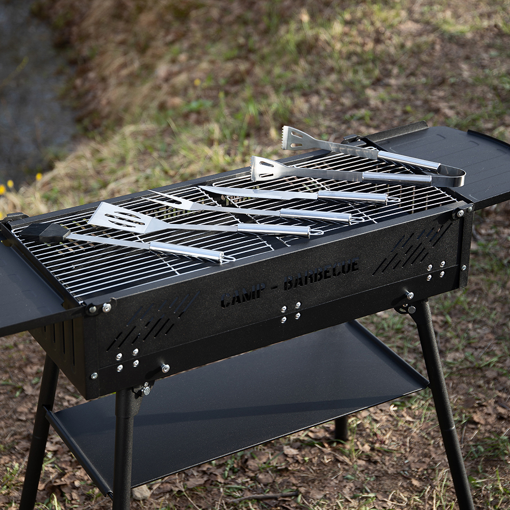 Набор для гриля 5 в 1 тм GRILLBOOM, нерж. сталь 420/410, в защитном чехле, арт.№ 101-013