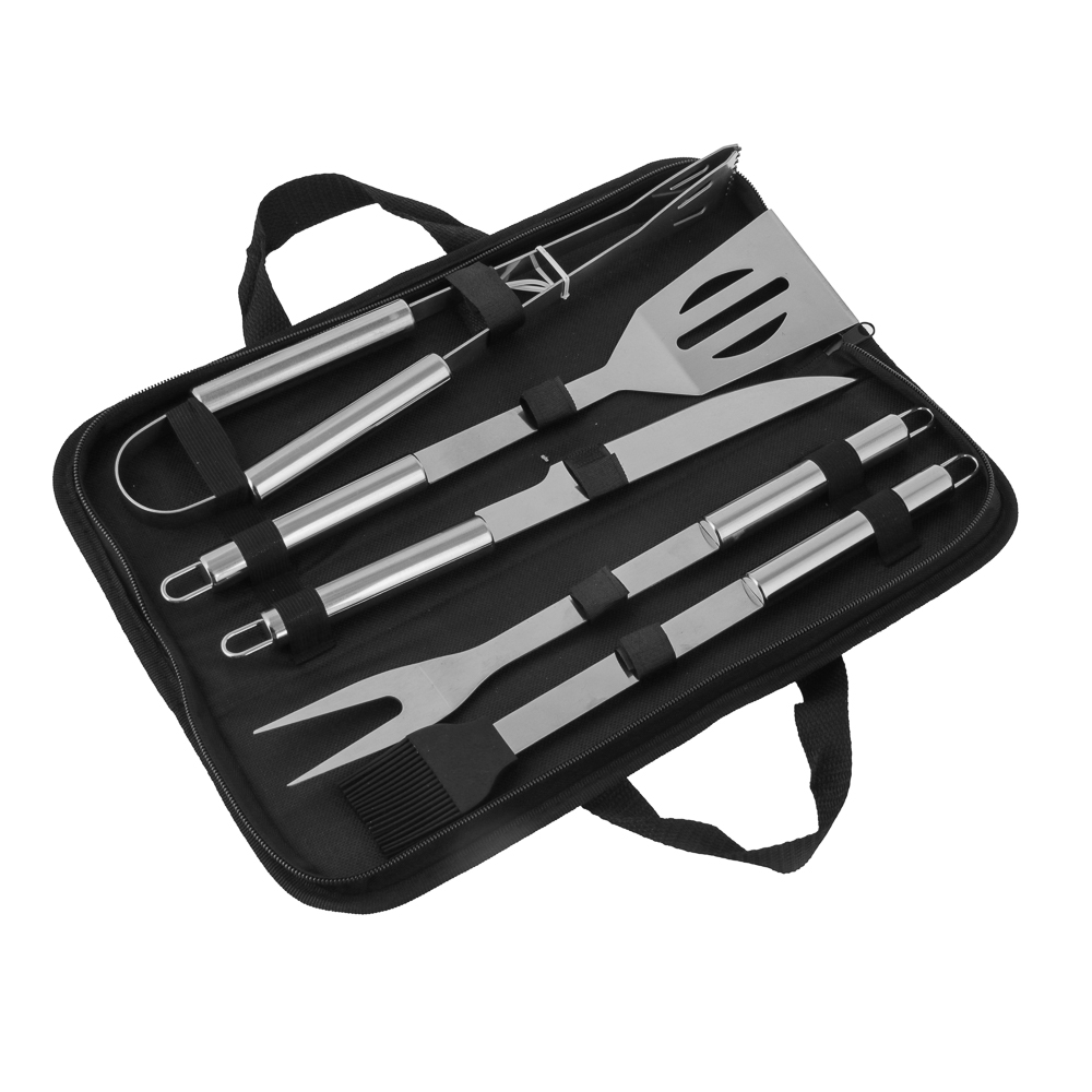 Набор для гриля 5 в 1 тм GRILLBOOM, нерж. сталь 420/410, в защитном чехле, арт.№ 101-013