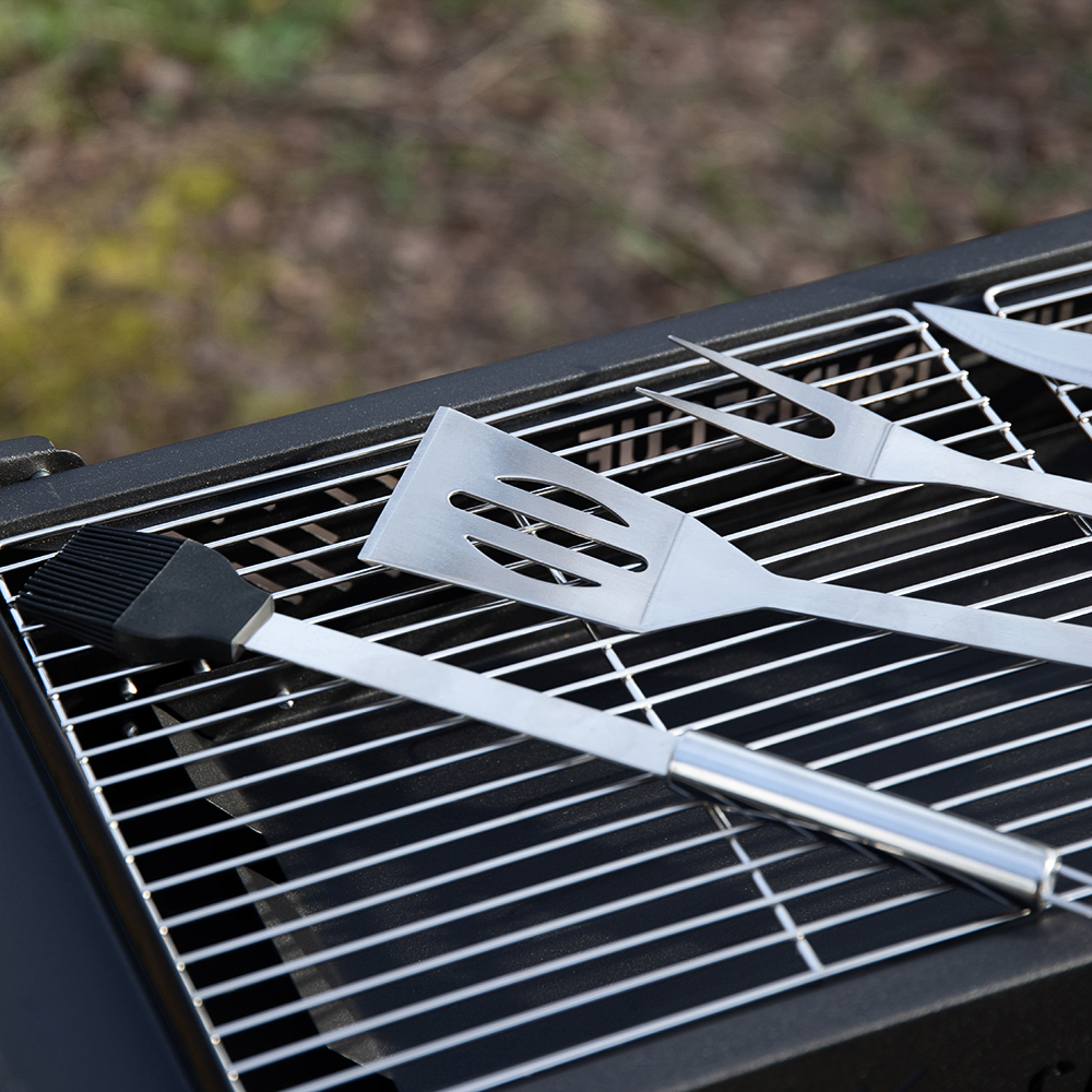 Набор для гриля 5 в 1 тм GRILLBOOM, нерж. сталь 420/410, в защитном чехле, арт.№ 101-013