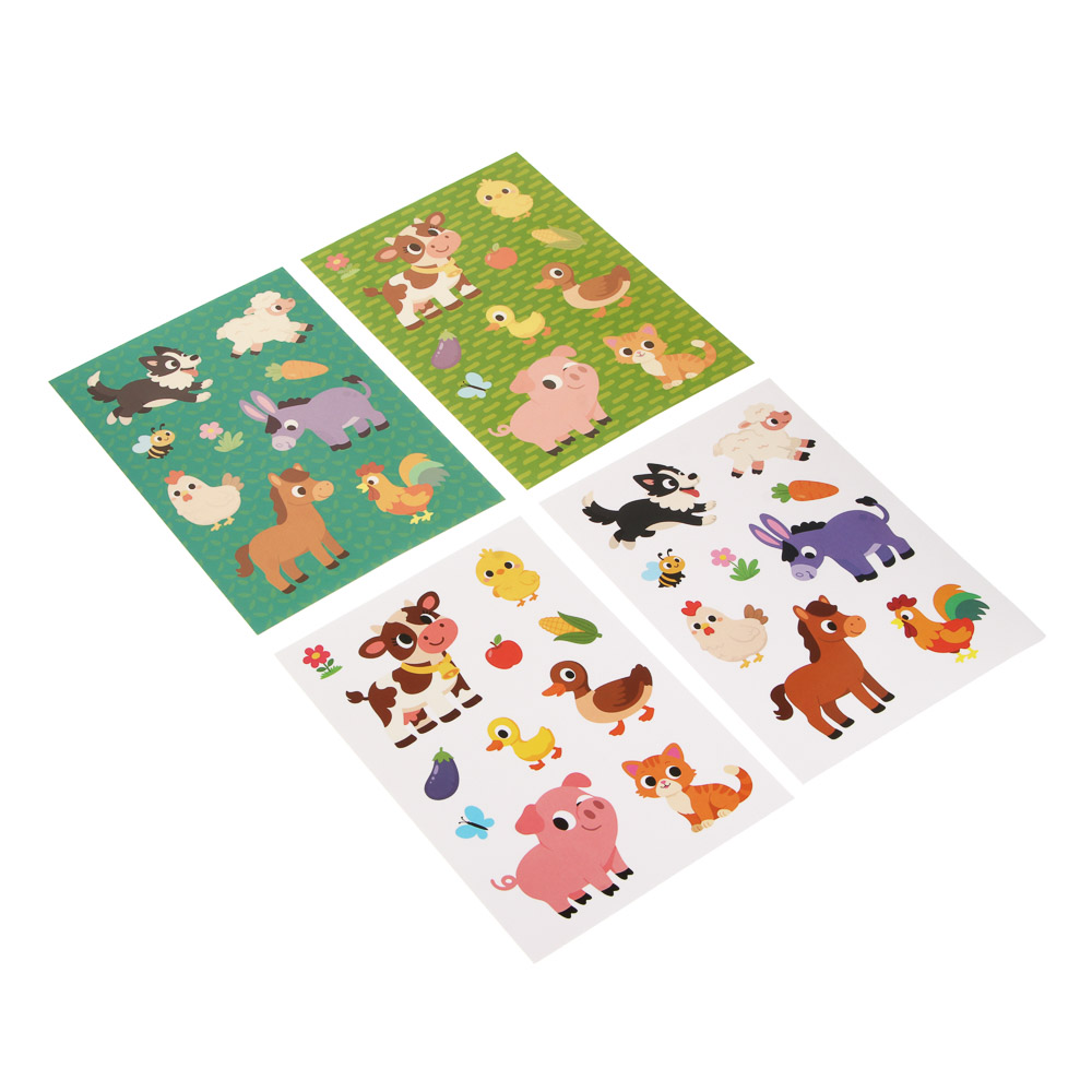 Набор для творчества "Наклеюшки", ХОББИХИТ, 2 картинки, картон, 15,2х21,4см, арт.№ 285-167