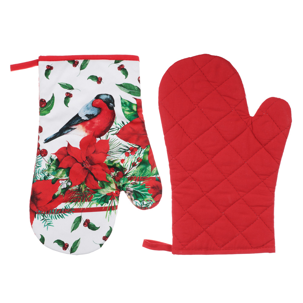 PROVANCE Винтер Прихватка-варежка, 100% хлопок, 18х28см, красный, арт.№ 492-169