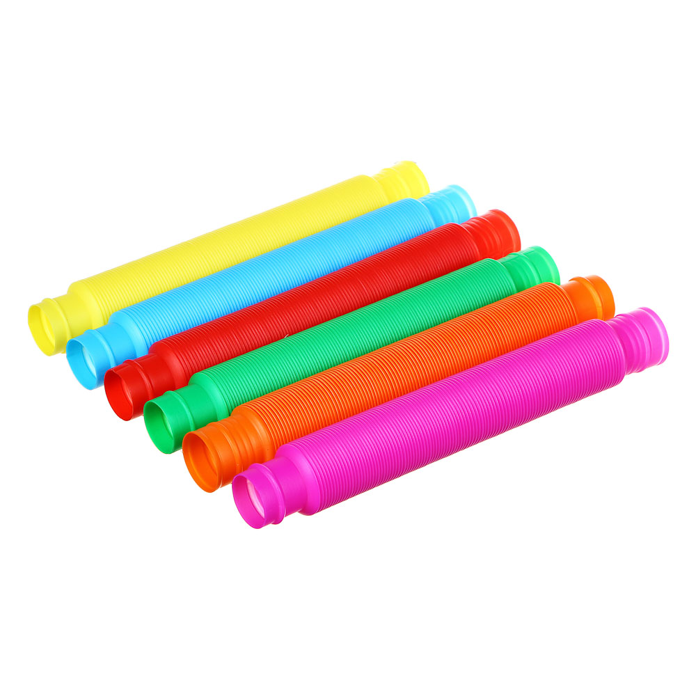 ИГРОЛЕНД Игрушка развивающая "Весёлые тянучки", PP, PE, 14х30см, 6 цветов, арт.№ 295-195