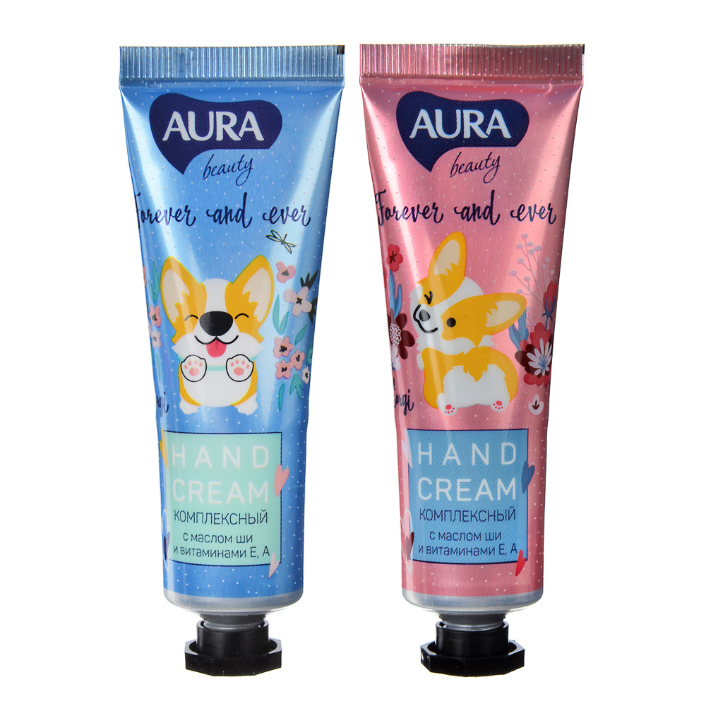Крем для рук AURA комплексный,  2 дизайна, туба, 30мл, арт.№ 977-123