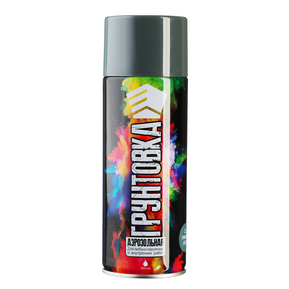 ЕРМАК Грунтовка аэрозоль 400мл, серая, арт.№ 759-034