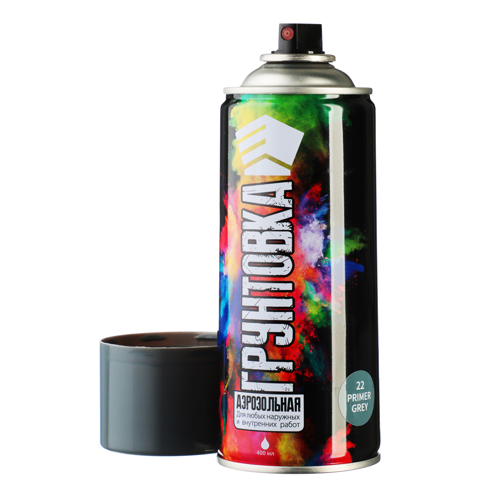 ЕРМАК Грунтовка аэрозоль 400мл, серая, арт.№ 759-034