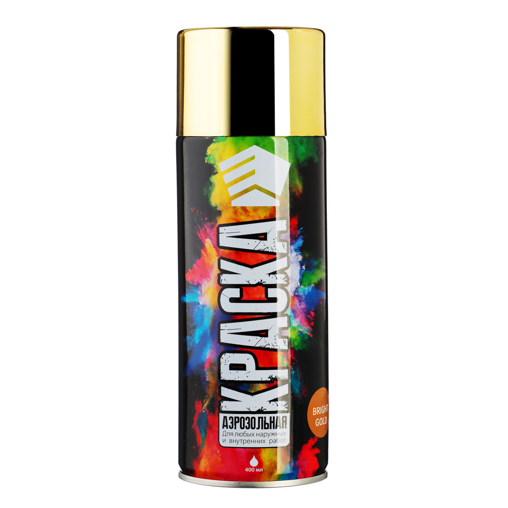 ЕРМАК Краска аэрозоль 400мл, золотистый металлик, яркое золото (9003/BG), арт.№ 759-254