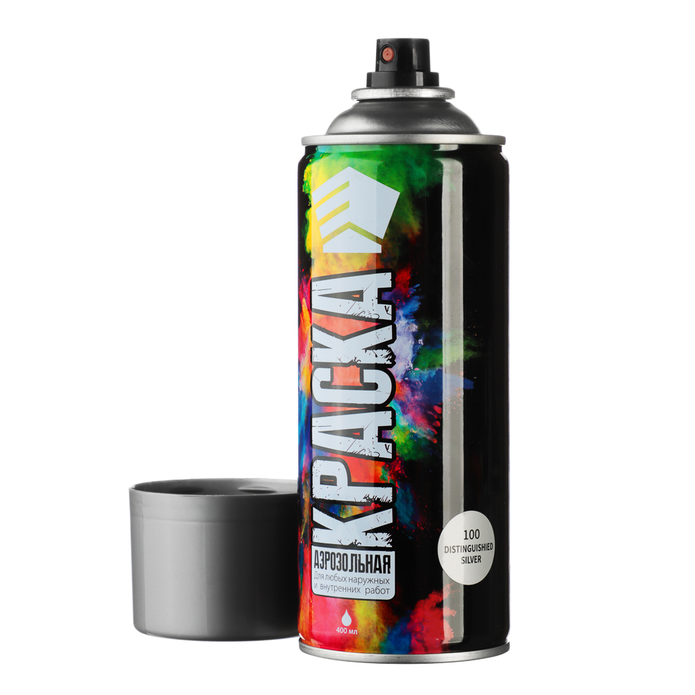 ЕРМАК Краска аэрозоль 400мл, металлик, серебристый (9002/100), арт.№ 759-240