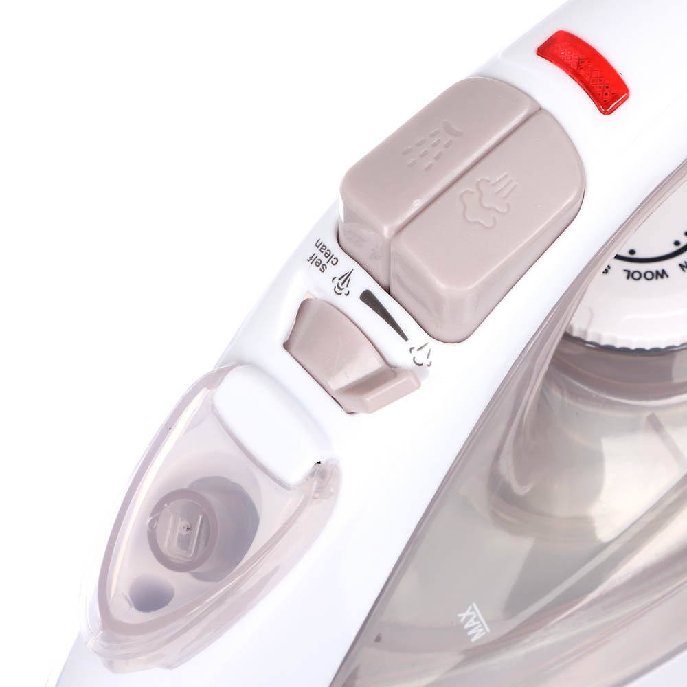 LEBEN Утюг с отпаривателем 1600 Вт, подошва - тефлон, бежевый, арт.№ 249-025