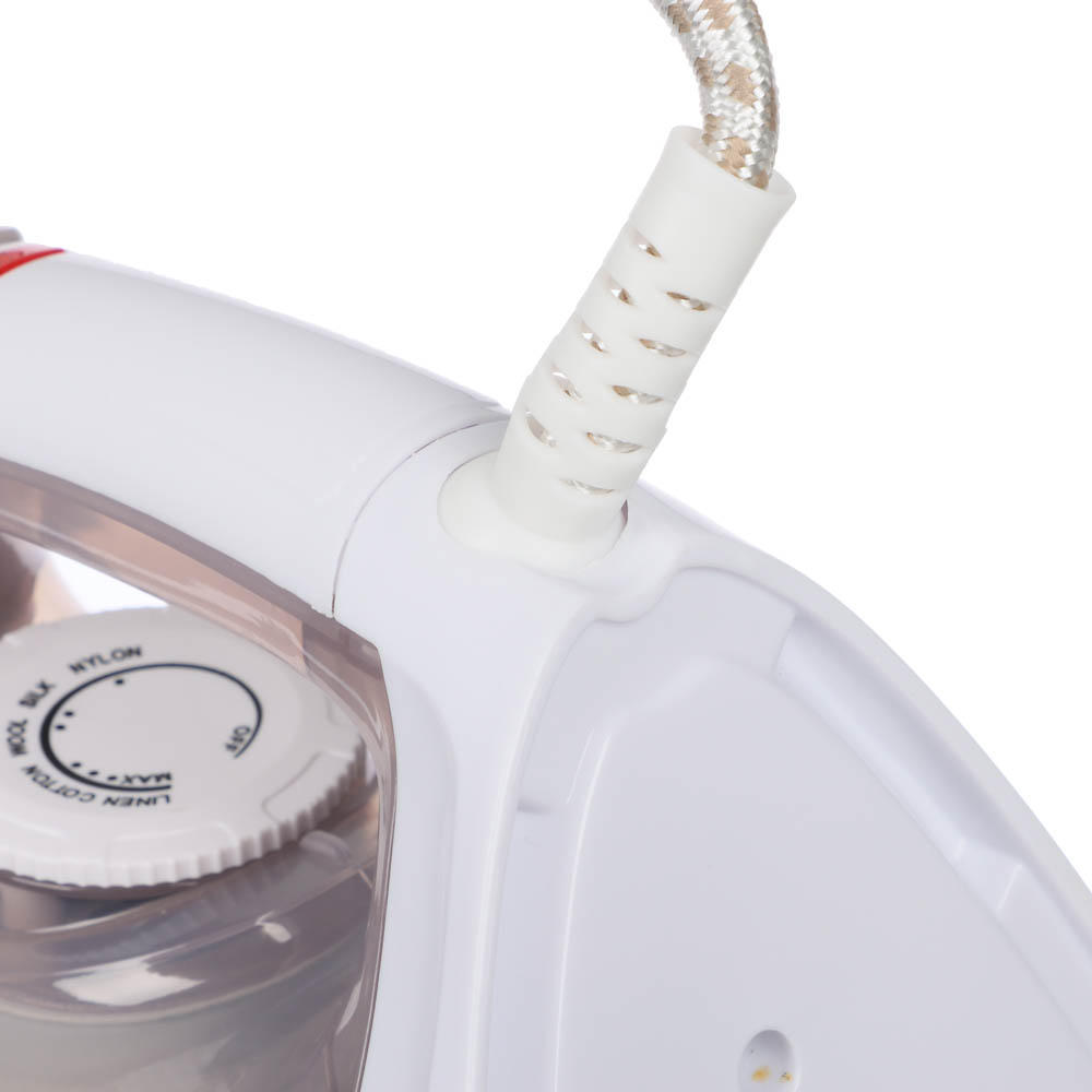 LEBEN Утюг с отпаривателем 1600 Вт, подошва - тефлон, бежевый, арт.№ 249-025