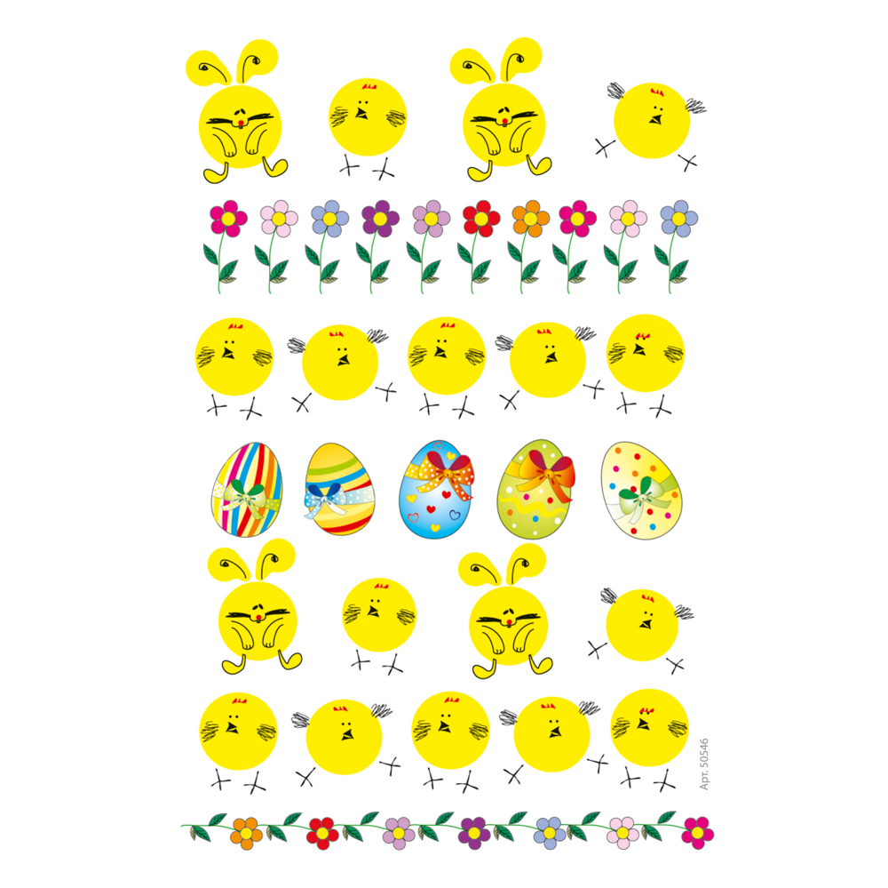 Переводные картинки для украшения яиц, 4 вида, арт hk39167, арт.№ 513-292