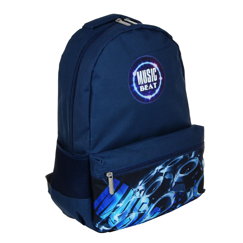 Мьюзик Бит Рюкзак подростковый, 38x30x14см, ПЭ, 1 отделение, 3 кармана, уплотненные лямки, арт.№ 254-434