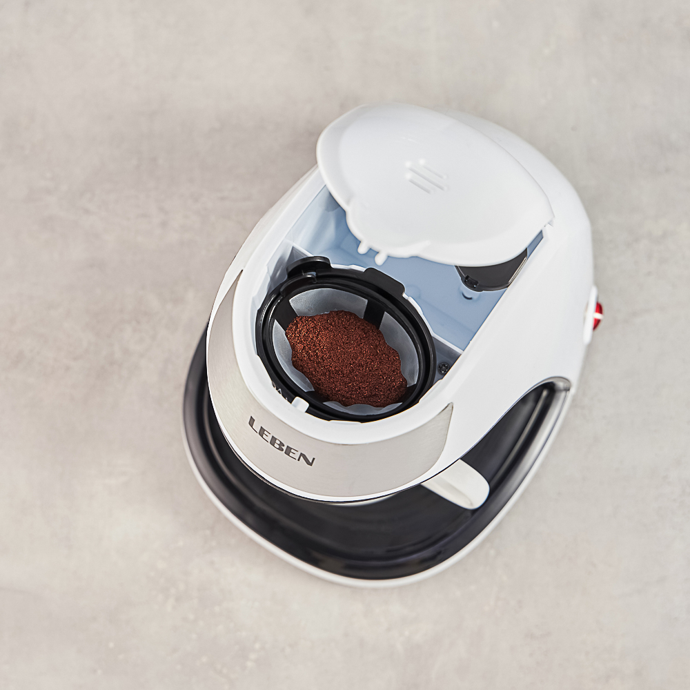 LEBEN Кофеварка капельная 500Вт, 240 мл, керамическая чашка, белый, арт.№ 286-038