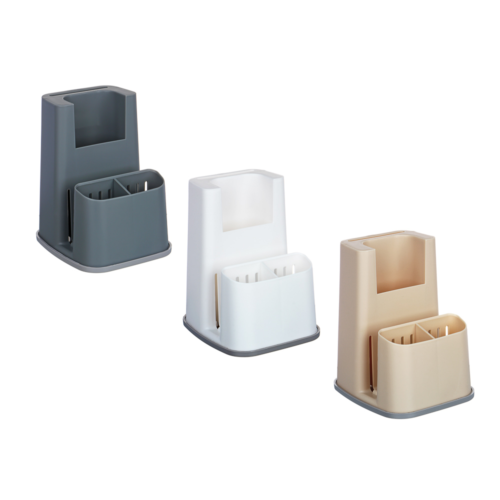 Подставка для столовых приборов тм VETTA, 15х17х20,3см, пластик, 3 цвета, арт.№ 485-124