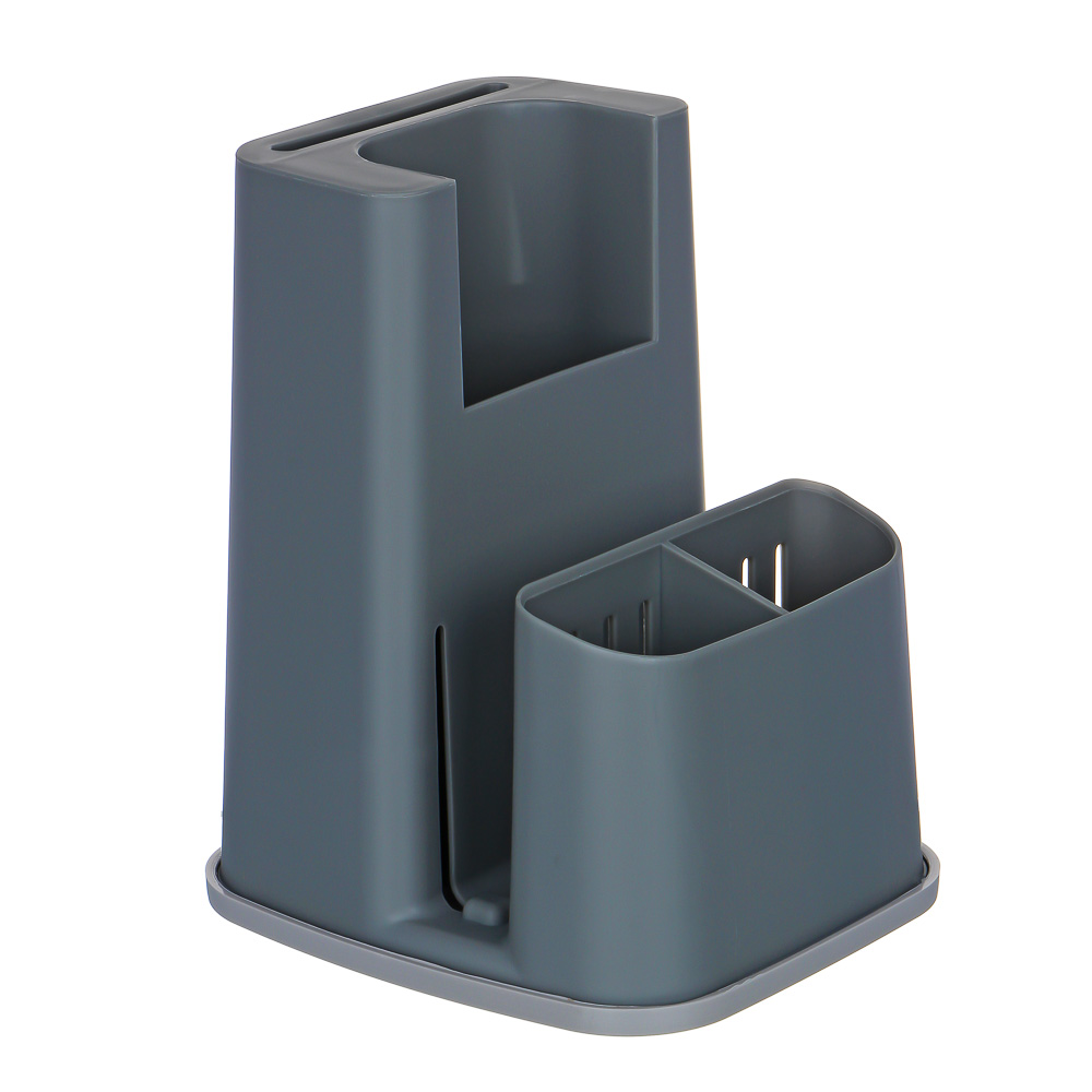 Подставка для столовых приборов тм VETTA, 15х17х20,3см, пластик, 3 цвета, арт.№ 485-124