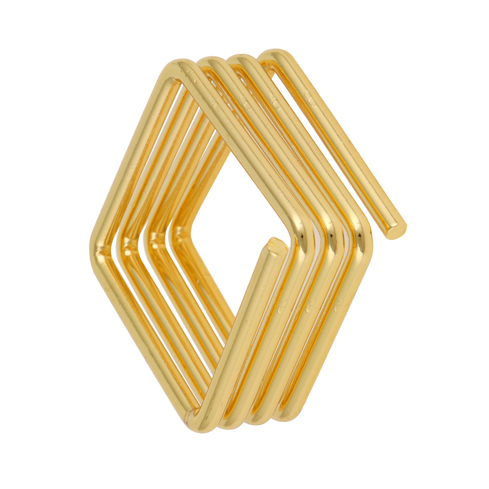 BY COLLECTION Black Line Кольцо для сервировки 2шт, 100% металл, цвет золото, арт.№ 488-112