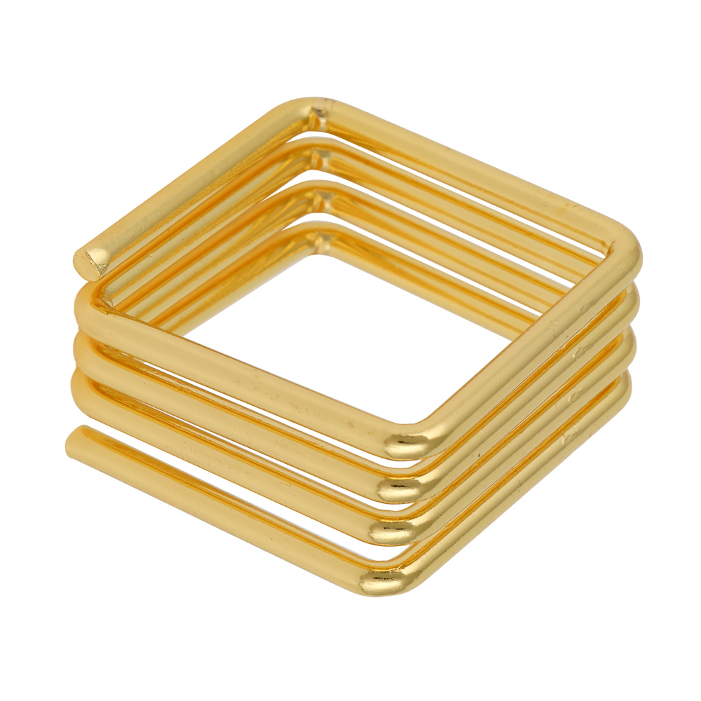 BY COLLECTION Black Line Кольцо для сервировки 2шт, 100% металл, цвет золото, арт.№ 488-112